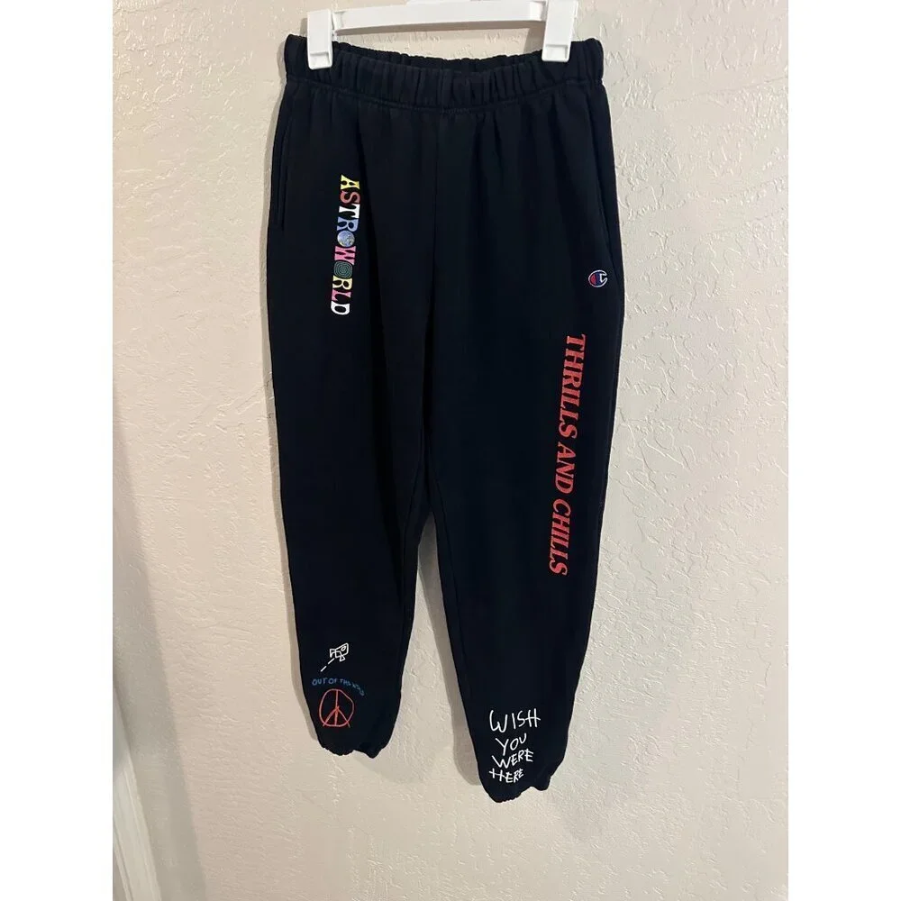 Official Travis Scott Astroworld Champion Thrills & Chills Concert Sweatpants